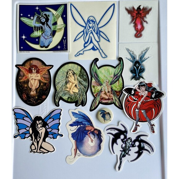 Fairy Magic Lot - 30 Stickers Prints Postcards Pin Fantasy Art - Picture 4 of 10